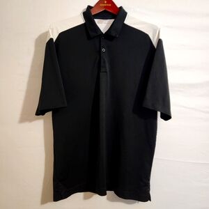 Nike Golf - Fit-dry Black White - Men's Large Polo - Active Lightweight